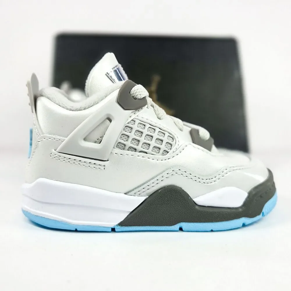 Nike Air Jordan 4 Retro TD Photon Dust Blue Chill Toddler 6C HV4759-014